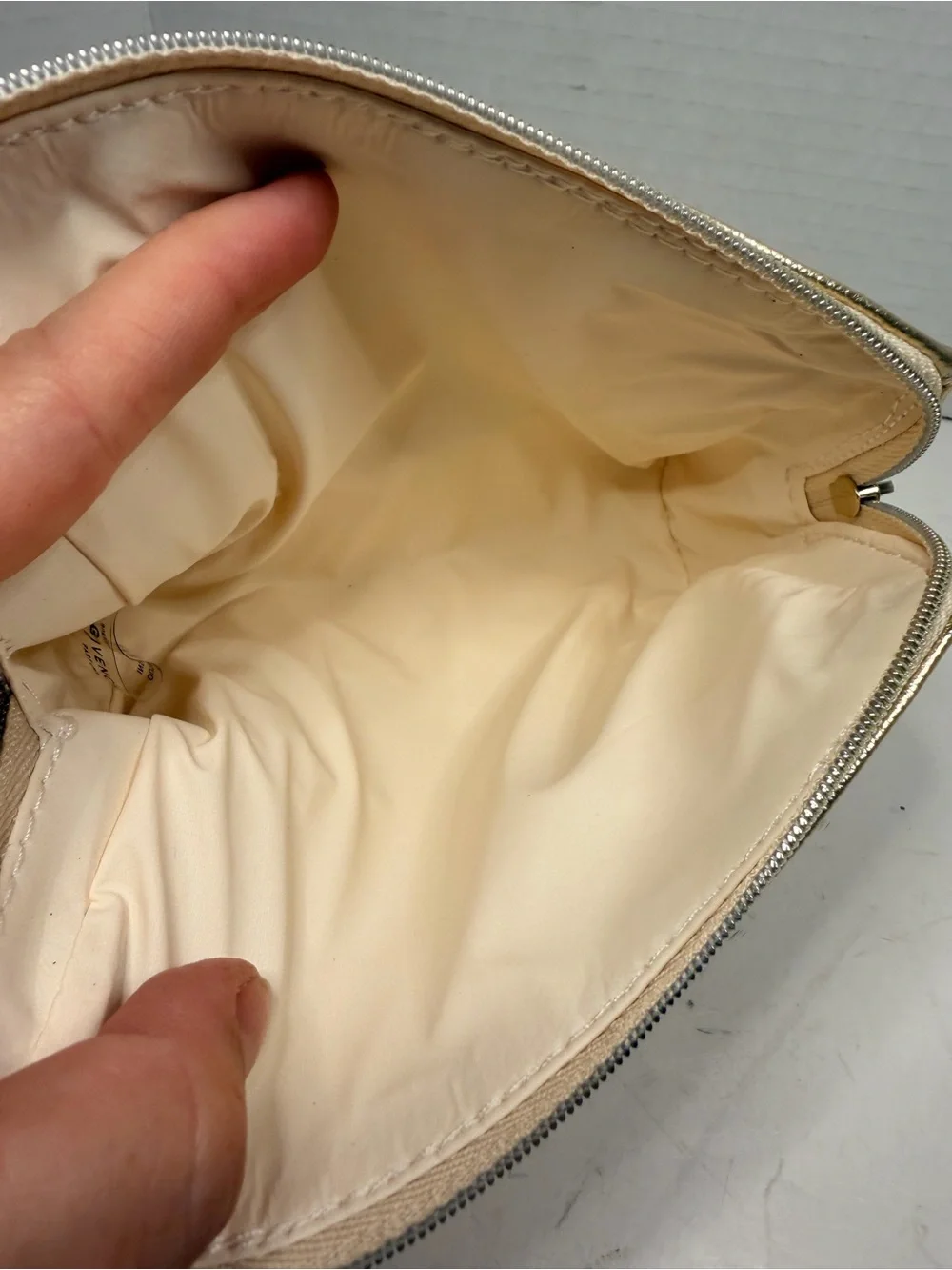 Givenchy Parfums Metallic Gold Cosmetic Makeup Pouch